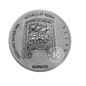 1 oz  (31.10 g) sidabrinė moneta Chiwoo Cheonwang, Pietų Korėja 2020