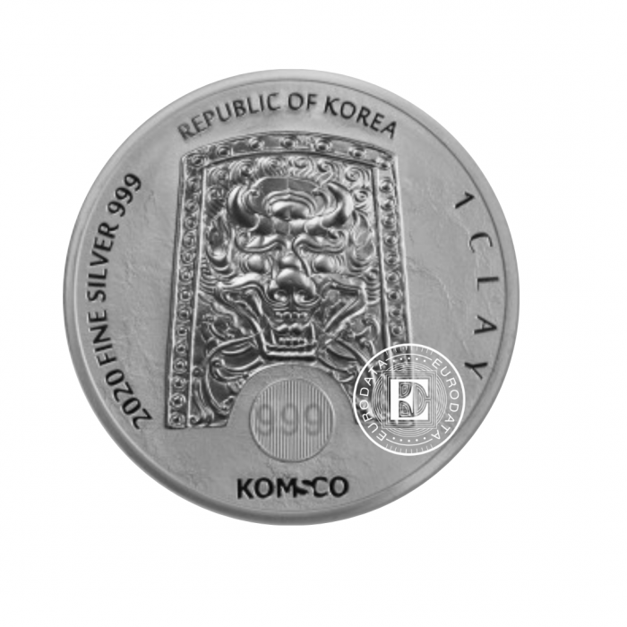 1 oz (31.10 g) pièce d'argent Chiwoo Cheonwang, Corée du Sud 2020