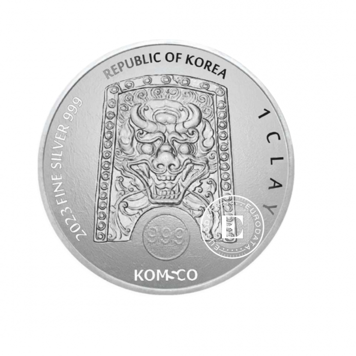 1 oz  (31.10 g) sidabrinė moneta Zi: Sin Lepus, Pietų Korėja 2023