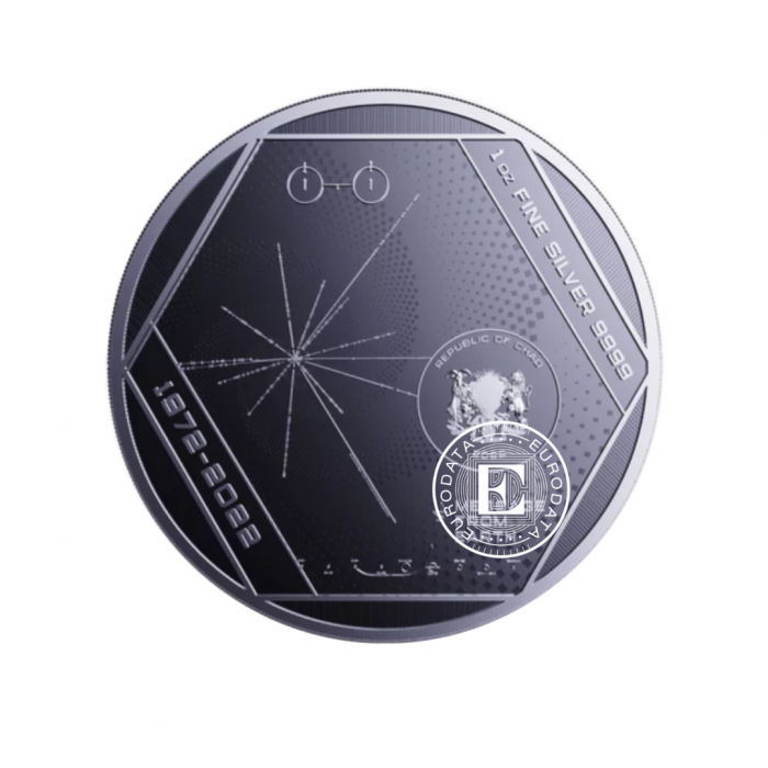 1 oz (31.10 g) silver coin Pioneer Plaque, Republic of Chad 2022