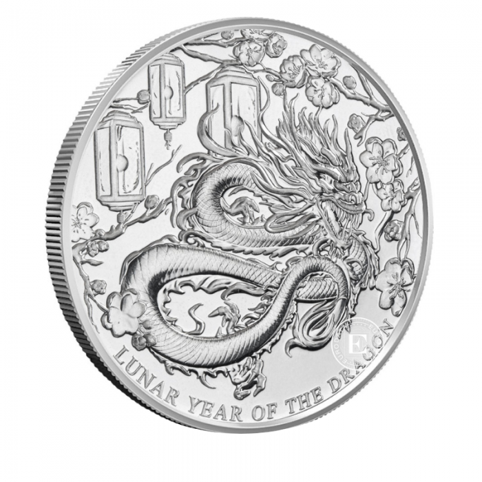 1 oz (31.10 g) Silbermünze Drache, Pitcairninseln 2024