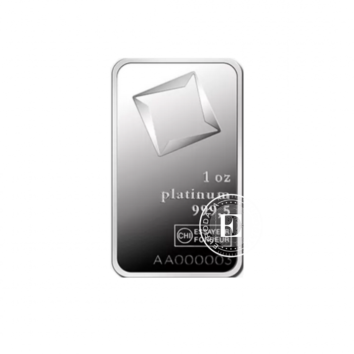 1 oz (31.10 g)  platinum bar Valcambi 999.5