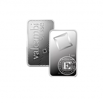 1 oz (31.10 g)  platinum bar Valcambi 999.5