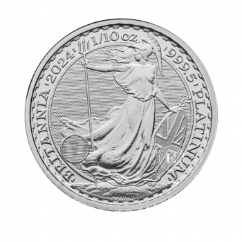 1/10 oz (3.11 g) platininė moneta Britannia - Karalius Charlesas III, Didžioji Britanija 2024