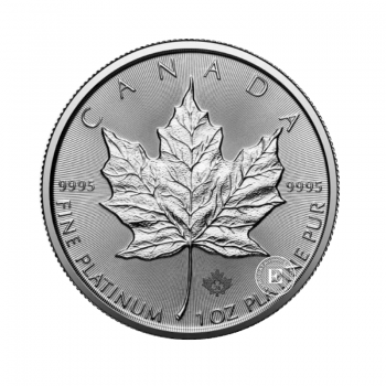 1 oz (31.10 g) pièce de platine Maple Leaf, Canada 2024
