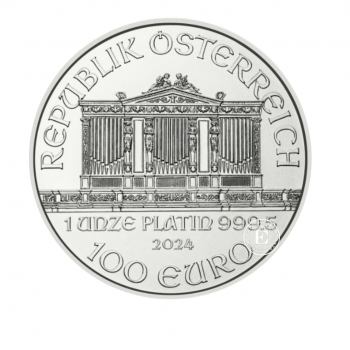 1 oz (31.10 g) platininė moneta Filharmonija, Austrija 2024
