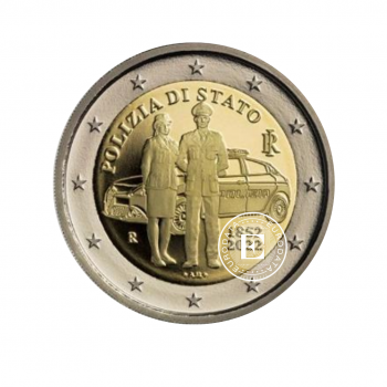 2 Eur coin National police, Italy 2022