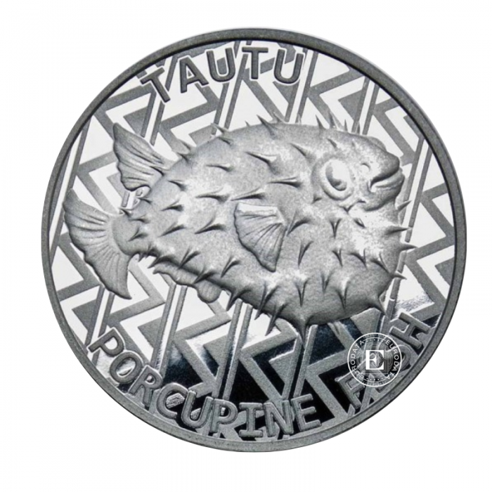 1 oz (31.10 g)  pièce d'argent  Porcupine fish, Tokelau 2021