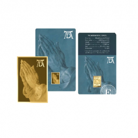 1/1000 oz aukso luitas - moneta Albrecht Dürer Paintings – Praying Hands, Čadas