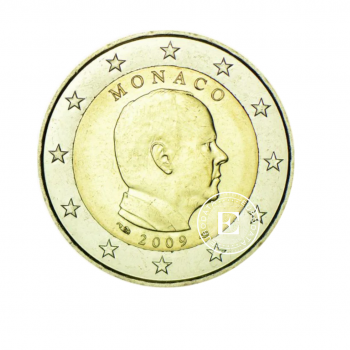 2 Eur Münze Fürst Albert II, Monaco 2009