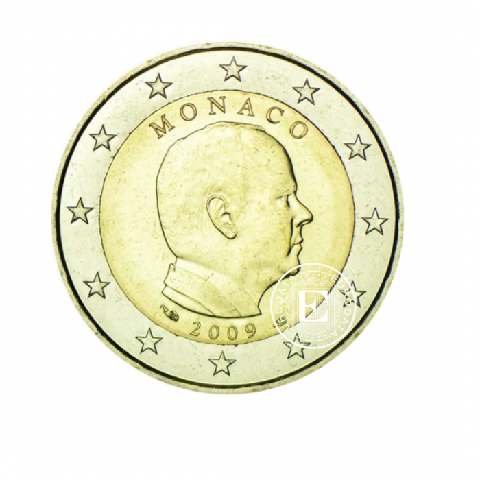 2 Eur moneta Princas Albertas II, Monakas 2009
