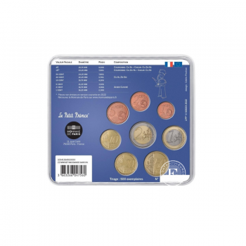 3.88 Eur coin set The  Little Prince - Birth, France 2022
