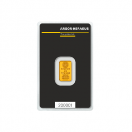2 g investicinio aukso luitas Argor-Heraeus 999.9