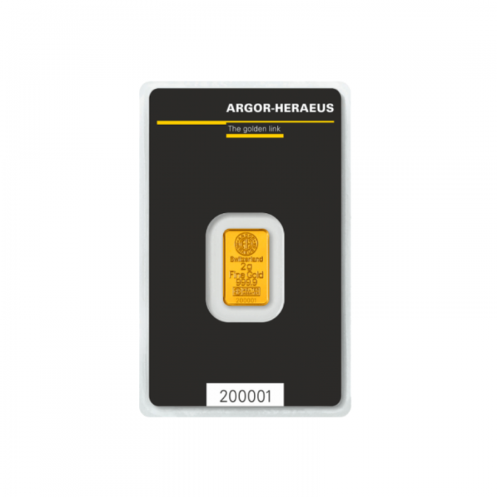 2 g gold bar Argor-Heraeus 999.9