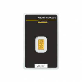 1 g gold bar Argor-Heraeus 999.9