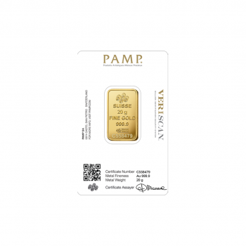 20 g investicinio aukso luitas, PAMP 999.9
