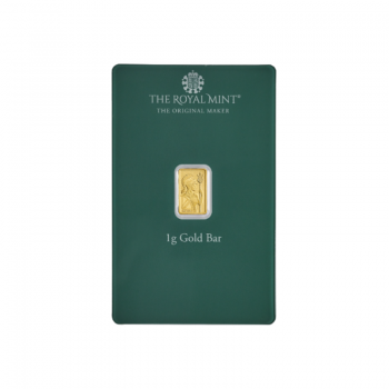1 g gold bar of Merry Christmas, The Royal Mint 999.9