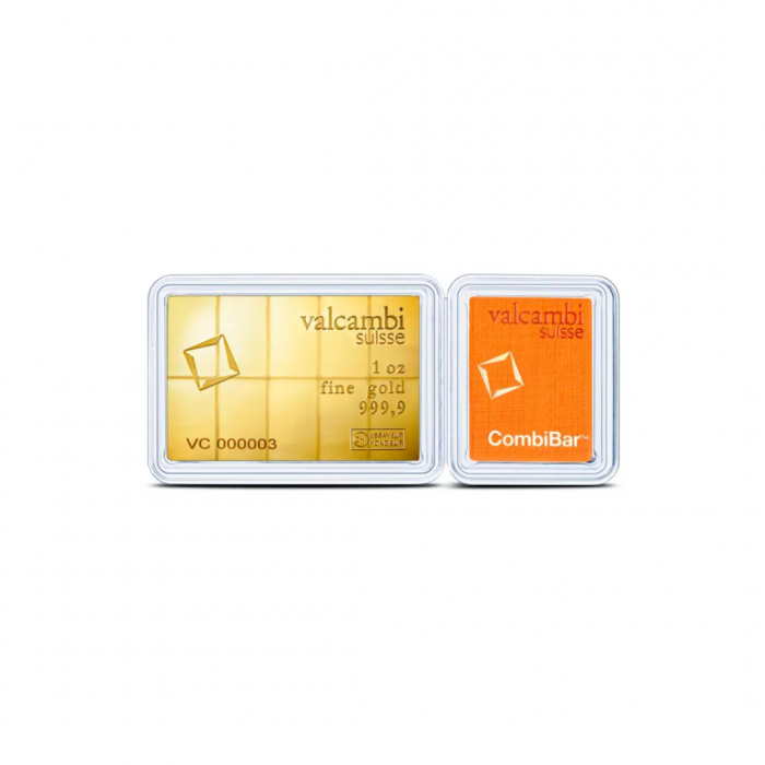 10 x 3.11 g investicinio aukso luitas CombiBar Valcambi 999.9