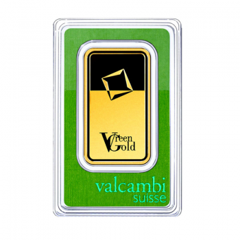 100 g investicinio aukso luitas Green Gold, Valcambi 999.9