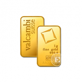 1 g gold bar Valcambi 999.9
