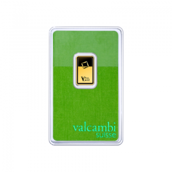 1 g investicinio aukso luitas Green Gold, Valcambi 999.9
