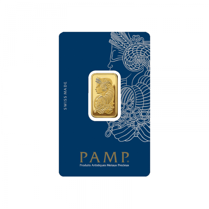 10 g. Fortuna Gold Minted Bar, PAMP