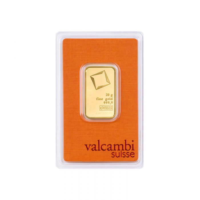20 g gold bar of Valcambi 999.9