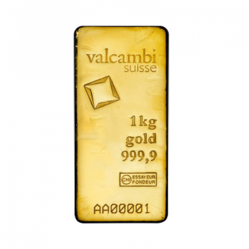 1 kg gold bar of Valcambi 999.9