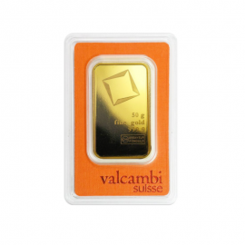 50 g investicinio aukso luitas Valcambi 999.9