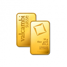 10 g investicinio aukso luitas Valcambi 999.9