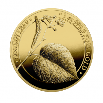 1 oz (31.10 g) gold PROOF coin Mythical Forest - Linden Leaf, Poland 2022 