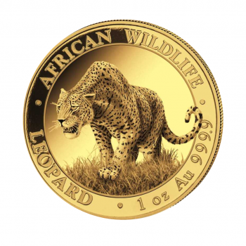 1 oz (31.10 g) auksinė moneta Afrikos laukinė gamta, Leopardas, Somalis 2023