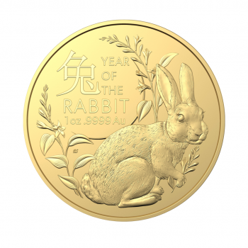 1 oz (31.10 g) auksinė moneta Triušio Metai RAM, Australija 2023