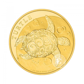 1 oz (31.10 g) auksinė moneta Vėžlys, Niujė 2023