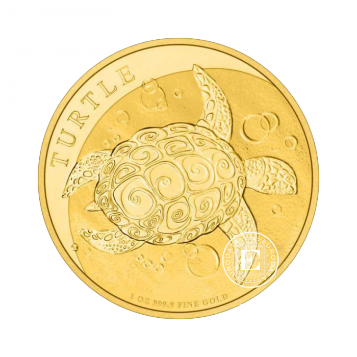 1 oz (31.10 g) auksinė moneta Vėžlys, Niujė 2023