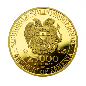 1/2 oz (15.55 g) gold coin Noah's Ark, Armenia 2023