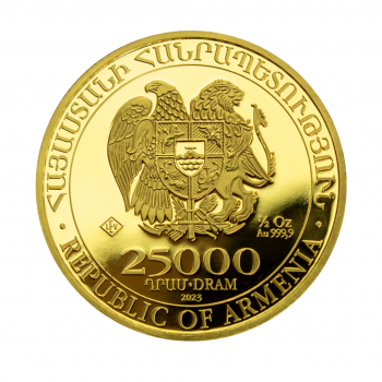 1/2 oz (15.55 g) goldmünze Noah's Ark, Armenia 2023