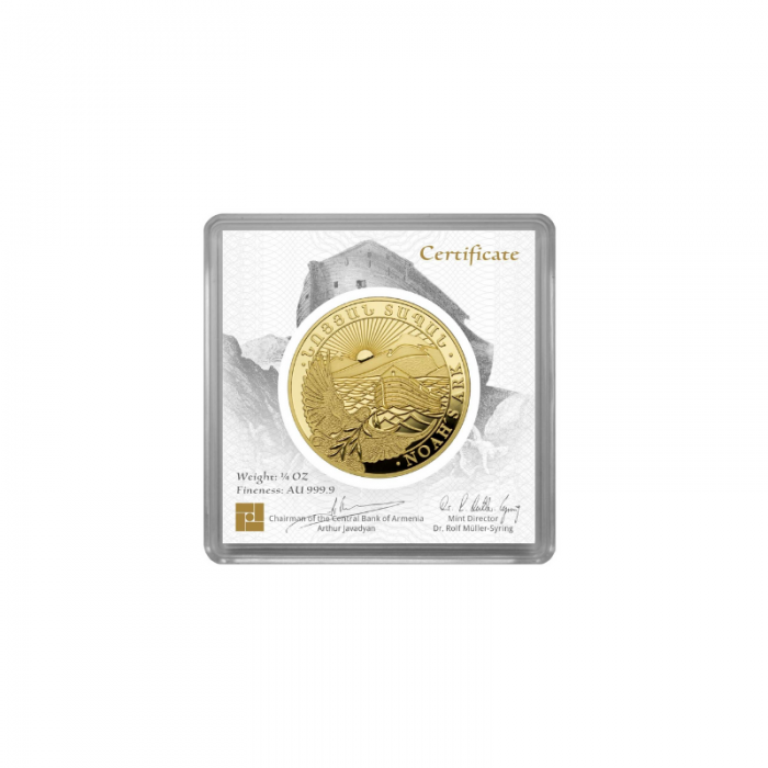 1/4 oz (7.78 g) auksinė moneta Nojaus arka, Armėnija 2023 (su sertifikatu)