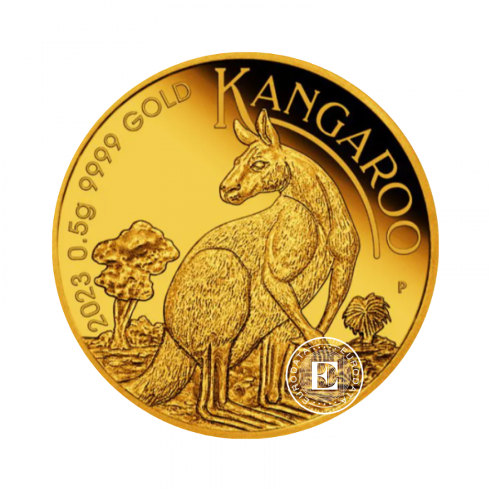 0.5 g auksinė moneta Mini Kengūra, Australija 2023