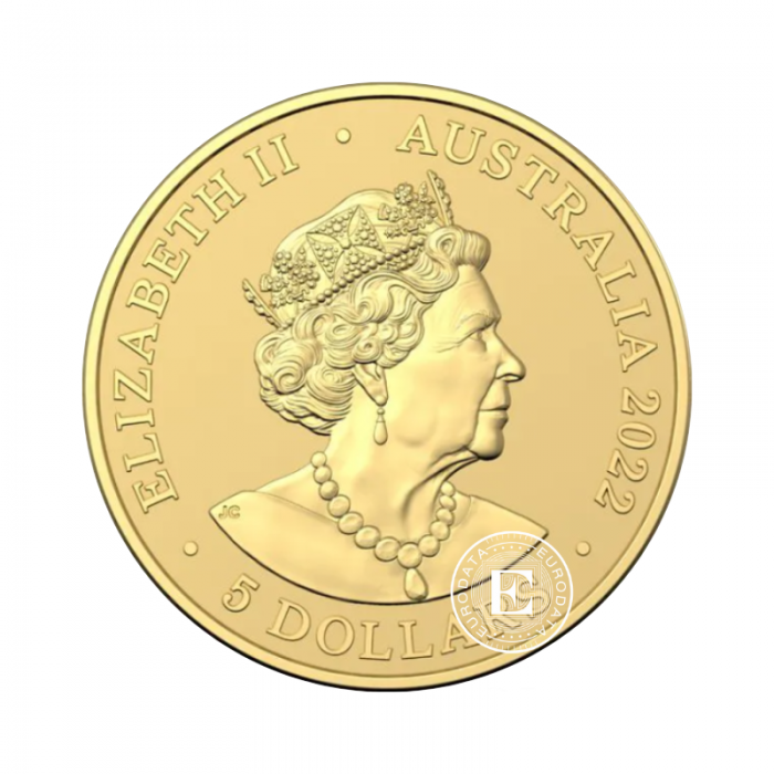 0.5 g auksinė moneta Mini Kookaburra, Australija 2022