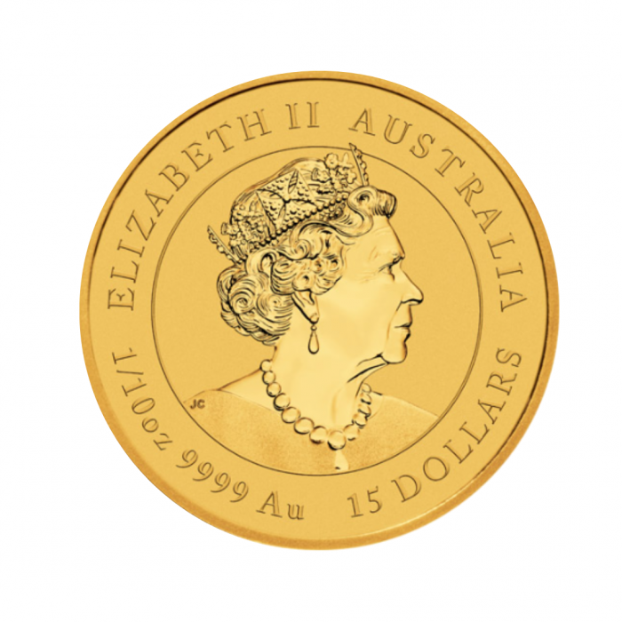 1/10 oz (3.11 g) auksinė moneta Lunar Triušio metai, Australija 2023