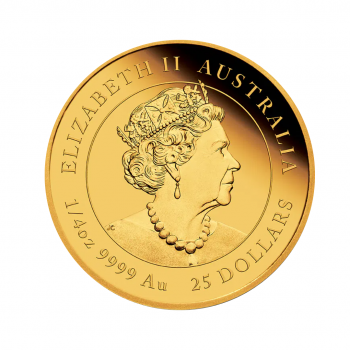 1/4 oz (7.78 g) auksinė PROOF moneta Triušio metai, Australija 2023