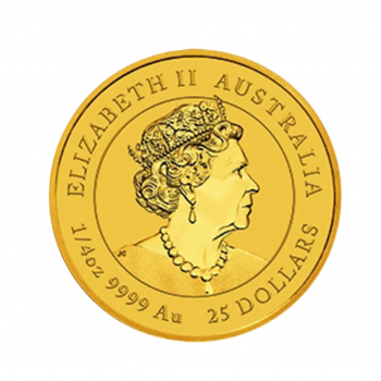 1/4 oz (7.78 g) auksinė moneta Lunar Triušio metai, Australija 2023