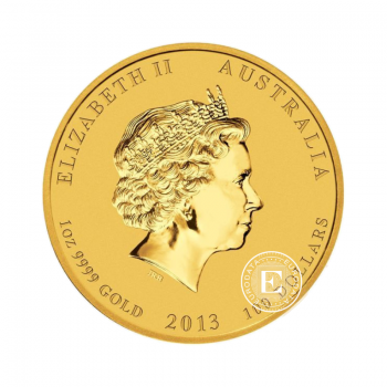 1 oz (31.10 g) auksinė moneta Lunar II - Snake, Australija 2013