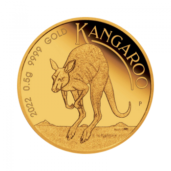 0.5 g auksinė moneta Mini Kengūra, Australija 2022