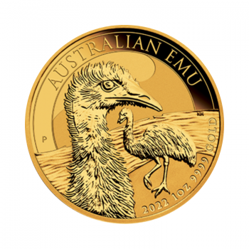 1 oz (31.10 g) auksinė moneta Emu, Australija 2022