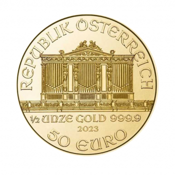 1/2 oz (15.55 g) auksinė moneta Vienos Filharmonija, Austrija 2023