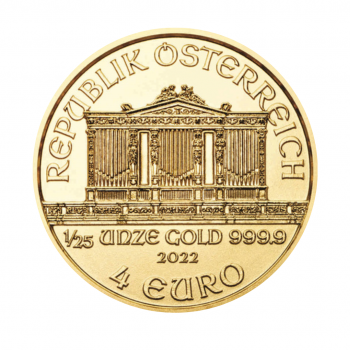 1/25 oz (1.24 g) auksinė moneta Vienos Filharmonija, Austrija 2022
