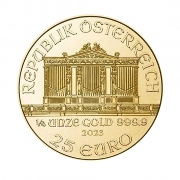 1/4 oz (7.78 g) auksinė moneta Vienos Filharmonija, Austrija 2023