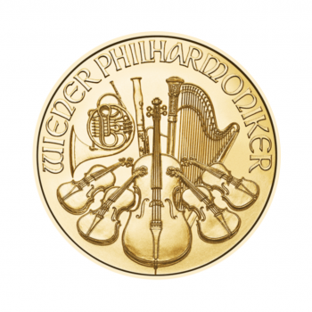 1/25 oz (1.24 g) auksinė moneta Vienos Filharmonija, Austrija 2023